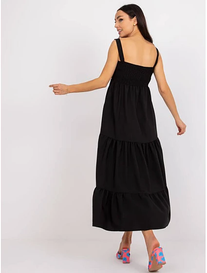 Černé dlouhé boho šaty Rue Paris model 19576738 - Factory Price Černé dlouhé boho šaty Rue Paris model 19576738 - Factory Price