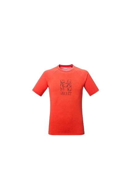 Pánské tričko MILLET Cimaï Natural Ts Ss M červené Pánské tričko MILLET Cimaï Natural Ts Ss M červené