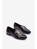 Dámské mokasíny s ozdobou černá model 21636087 - SERGIO LEONE