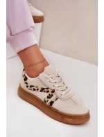 Dámské Sneakersy Na Platformě Pantherka Béžové Totter