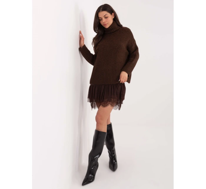 Sukienka MI SK model 21787990 ciemny brązowy - FPrice