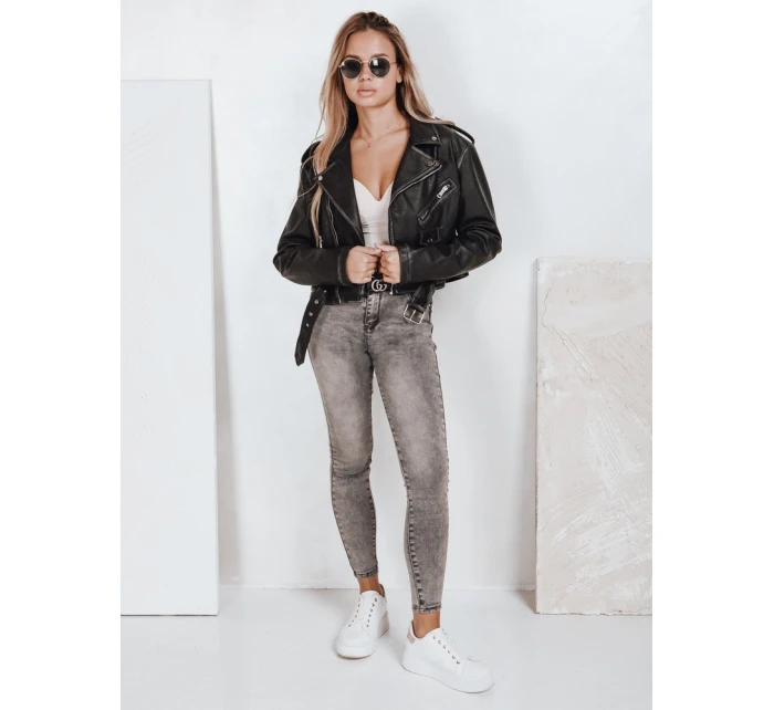 Dámské džínové úzké kalhoty JORNIX tmavě šedé FashionStreet UY2192