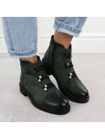 Dámské semišové zateplené boty zelené M.Daszynski SA252-4 Dámské semišové zateplené boty zelené M.Daszynski SA252-4