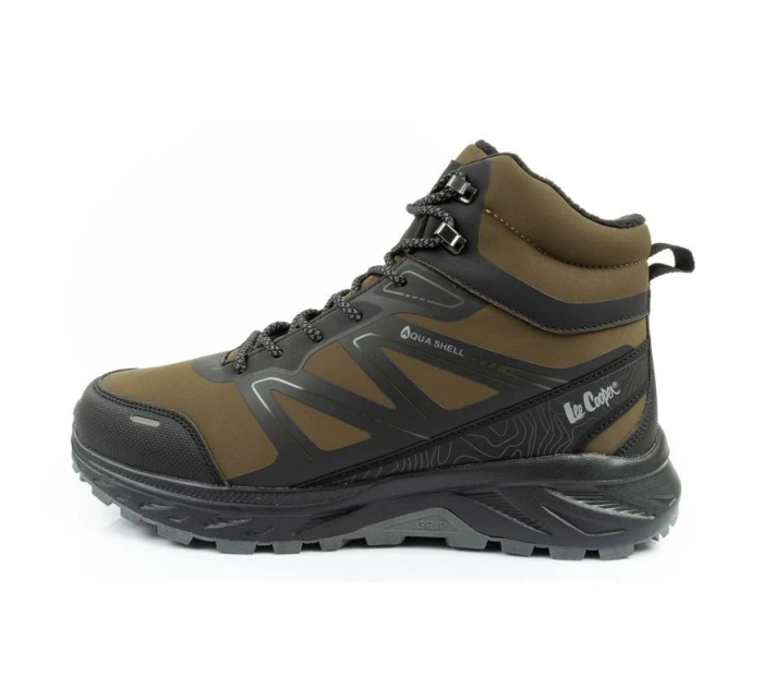 Lee Cooper pánské zimní trekové boty zateplené nepromokavé zelené
