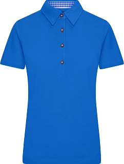 Daiber JN 715 Dámské piqué polo v tradičním krojovém stylu 02.0715 royal/royal white