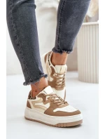 Dámské sneakersy z eko kůže na platformě leopardí béžové model 21671309 - Boto Dámské sneakersy z eko kůže na platformě leopardí béžové model 21671309 - Boto