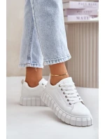 Zateplené Dámské Sneakersy Big Star MM274616 Bílé Zateplené Dámské Sneakersy Big Star MM274616 Bílé