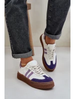 Zazoo N1068 Kožené Nízké Sneakersy Dámské Na Platformě Bílé Zazoo N1068 Kožené Nízké Sneakersy Dámské Na Platformě Bílé