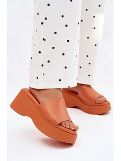 Dámské espadrilky na platformě oranžové model 22107219 - Boto