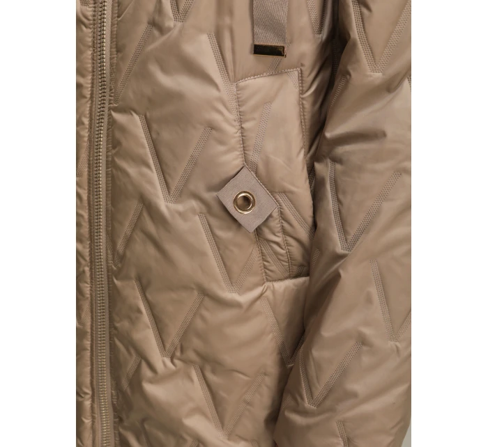 Dámská prošívaná přechodová bunda velbloudí barvy FashionStreet TY5563