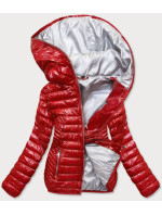 Červená prošívaná dámská bunda s kapucí model 16151098 - S'WEST