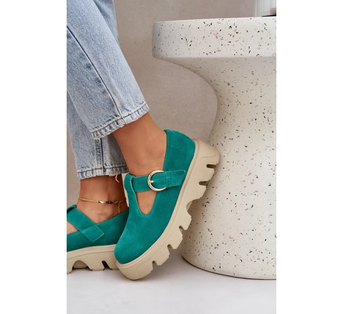 Semišové Polobotky S  Zelené model 21683963 - Zazoo