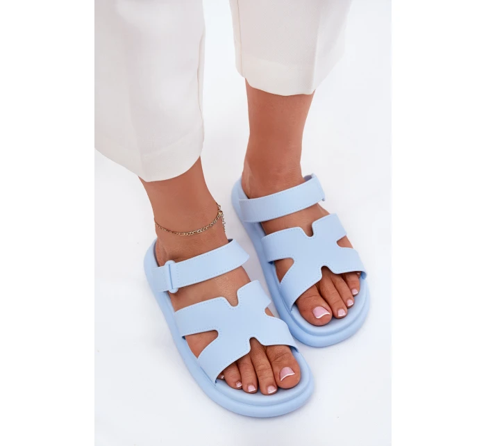 Dámské Gumové Pantofle S Páskem Modré Tavirae Dámské Gumové Pantofle S Páskem Modré Tavirae