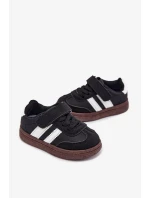 Dětské sportovní sneakers na suchý zip Adelina – černé