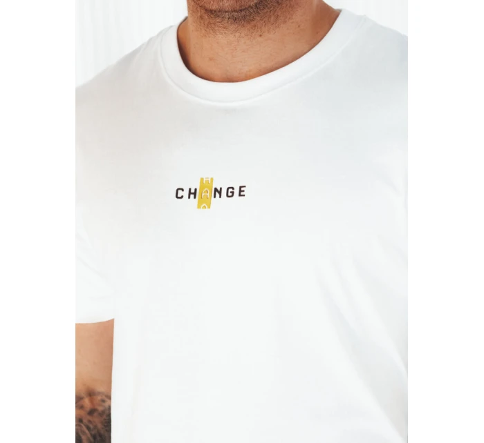 Pánské bílé tričko s potiskem FashionStreet RX5460