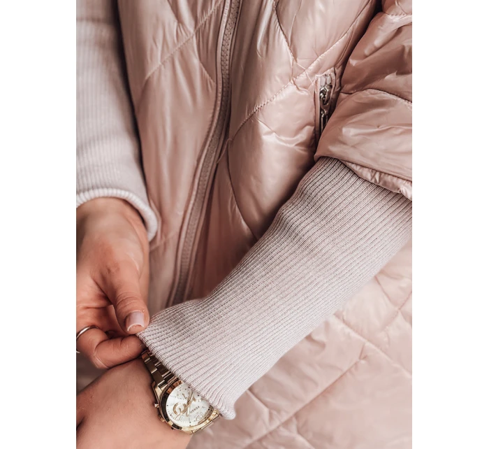 Dámská přechodná prošívaná bunda oversize PUFFILOF růžová FashionStreet TY4854