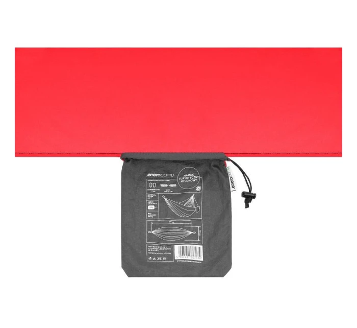 CESTOVNÍ HOUPACÍ SÍŤ PRO 2 OSOBY 270X140CM ČERNÁ A ČERVENÁ CESTOVNÍ HOUPACÍ SÍŤ PRO 2 OSOBY 270X140CM ČERNÁ A ČERVENÁ