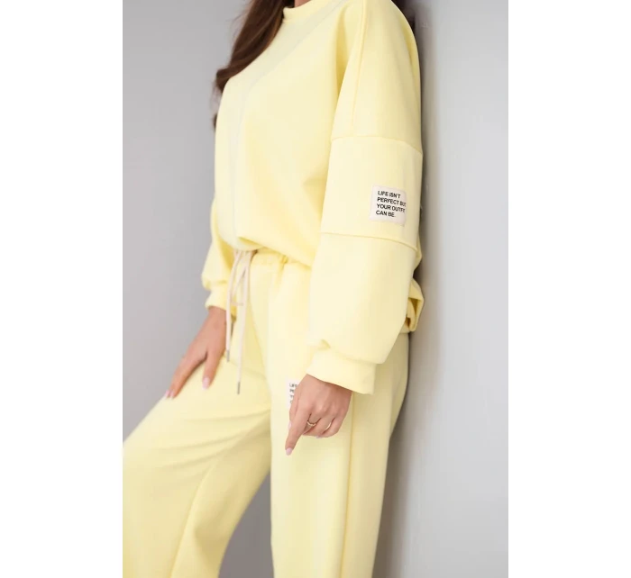 Dámská souprava máslo mikina + kalhoty žlutý