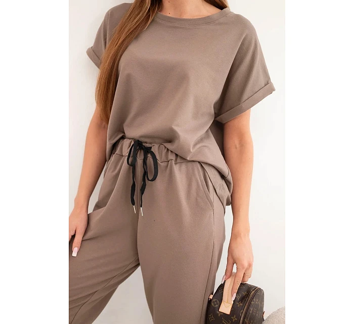 Bavlněný komplet halenka + kalhoty fango