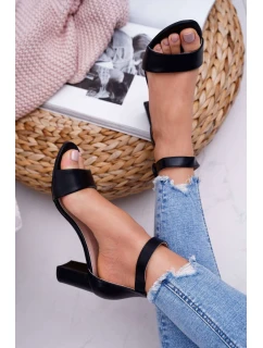 Dámské Sandály Na Podpatku Černé Lexi