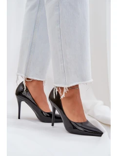 Lakované Lodičky Se  Černé model 21684522 - Boto