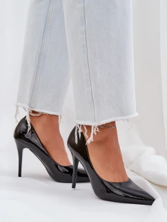 Lakované Lodičky Se  Černé model 21684522 - Boto