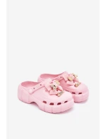 Dětské Dívčí Pantofle Pěnové S Mašlí A Ozdobami Růžové model 21700393 - Boto Dětské Dívčí Pantofle Pěnové S Mašlí A Ozdobami Růžové model 21700393 - Boto