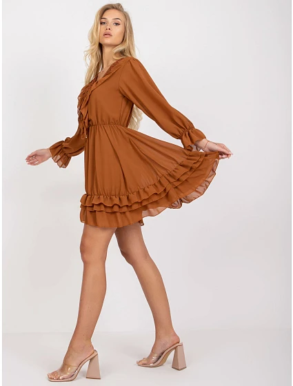 Šaty TW SK BI model 17339284 světle hnědá - FPrice Šaty TW SK BI model 17339284 světle hnědá - FPrice