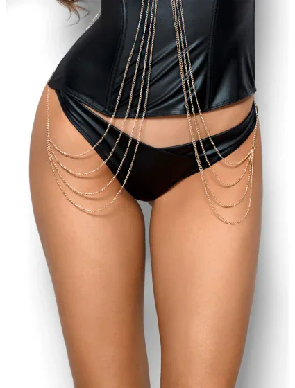 Svůdná tanga V-8325 černá - Axami