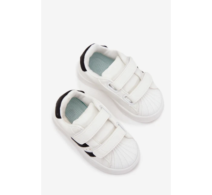 Dětské sportovní sneakers z eko kůže Renel – bílé