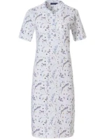 Dámská noční košile 10231-124-4 modro-bílá květiny - Pastunette