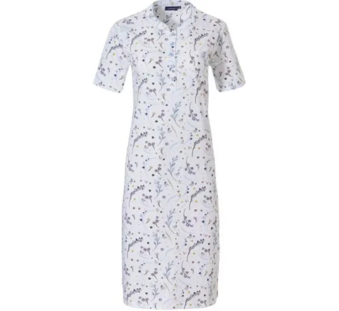 Dámská noční košile 10231-124-4 modro-bílá květiny - Pastunette Dámská noční košile 10231-124-4 modro-bílá květiny - Pastunette