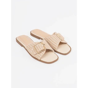 Jedinečné  nazouváky dámské hnědé na plochém podpatku