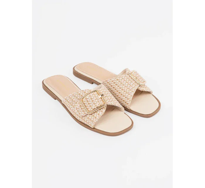 Jedinečné  nazouváky dámské hnědé na plochém podpatku