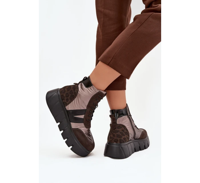 Boty na široké podrážce  model 222521 Step in style