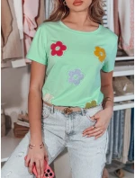 Dámské květinové tričko DAISYLA mint FashionStreet RY2743