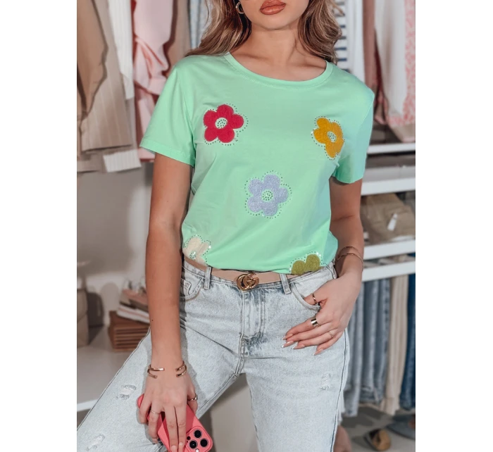 Dámské květinové tričko DAISYLA mint FashionStreet RY2743