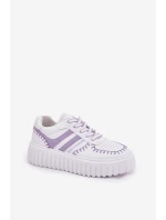 Dámské Tenisky Na Platformě Fialové model 21687825 - Boto Dámské Tenisky Na Platformě Fialové model 21687825 - Boto