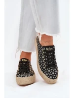 Vzory tenisky dámské na platformě s pletením model 21694043 černé - Lee Cooper