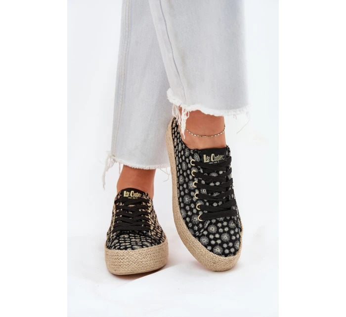 Vzory tenisky dámské na platformě s pletením model 21694043 černé - Lee Cooper