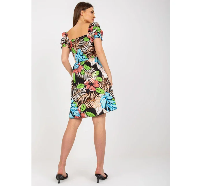 Šaty DHJ SK 15836.51 černá a modrá