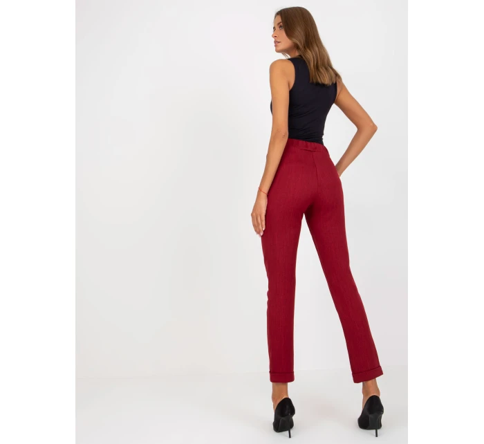 Spodnie LK SP model 21468349 bordowy - FPrice Spodnie LK SP model 21468349 bordowy - FPrice