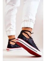 Leather Sneakers BIG STAR JJ274129 Black Leather Sneakers BIG STAR JJ274129 Black