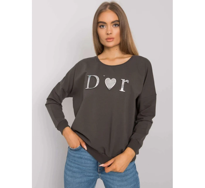 Dámská mikina RV BL 0192.55P Tmavá khaki - FPrice Dámská mikina RV BL 0192.55P Tmavá khaki - FPrice