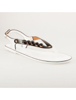 Fantastické bílo-černé gumové sandály