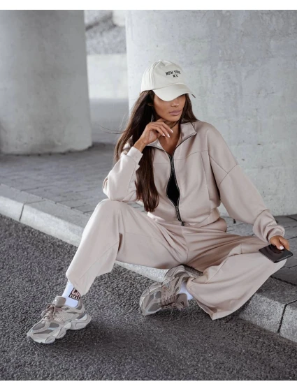 Komplet damski  i bluza ze beżowy model 21470453 - Moon