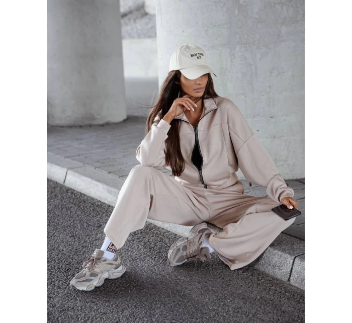 Komplet damski  i bluza ze beżowy model 21470453 - Moon