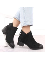 Dámské boty na bloku zateplené černé Potocki 12472 Dámské boty na bloku zateplené černé Potocki 12472