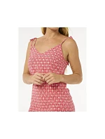 Šaty RIP CURL Cala Mayor Mini Tie Dress, červené Šaty RIP CURL Cala Mayor Mini Tie Dress, červené
