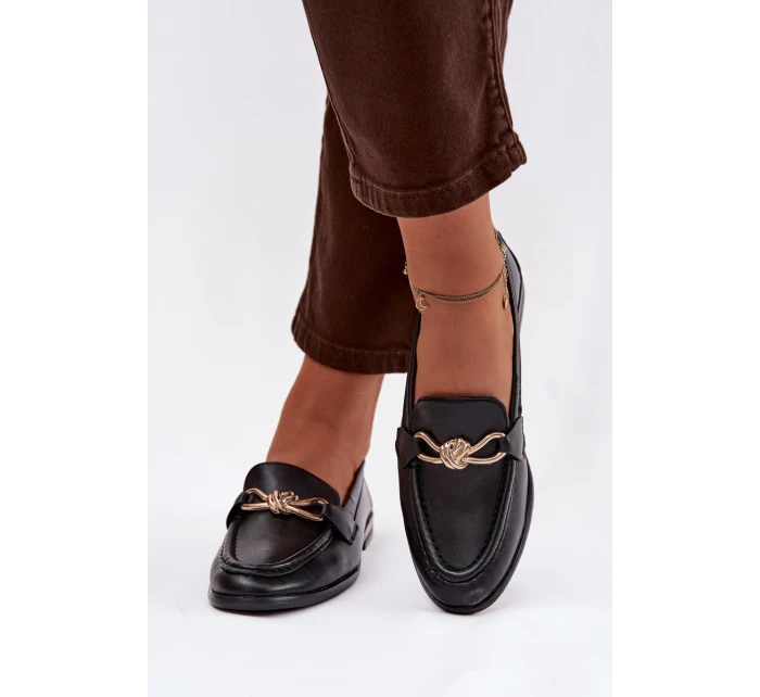 Dámské mokasíny s ozdobným detailem černé Rosynne Dámské mokasíny s ozdobným detailem černé Rosynne